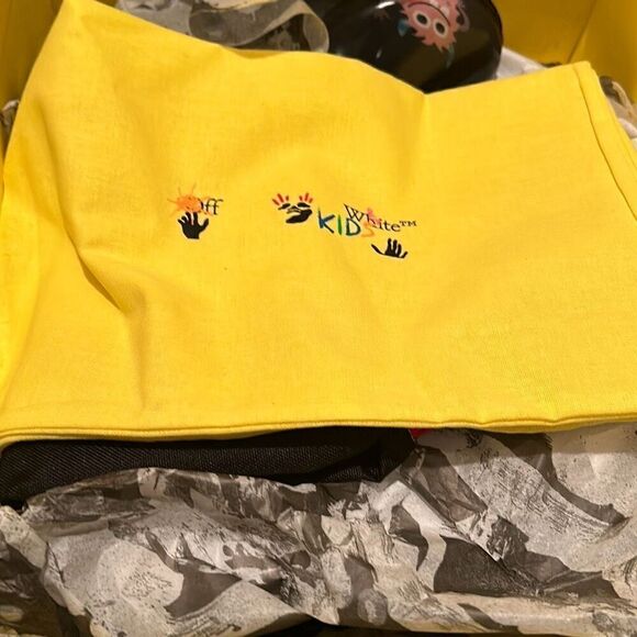 Off-White Kids Size 31 Monsters Graphic Rainboots Black Cartoon Print Luxury New - Picture 12 of 16